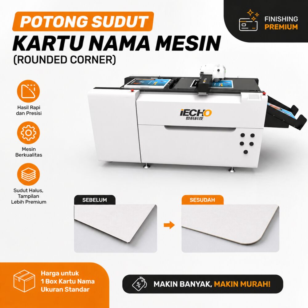 Potong Sudut HUK Kartu Nama MESIN (ROUNDED CORNER)