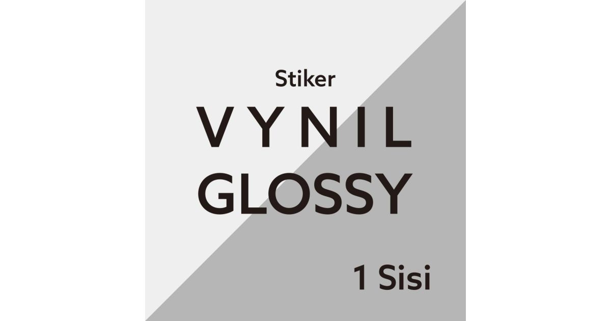Cetak Digital A3 1 Sisi Stiker Vynil Glossy