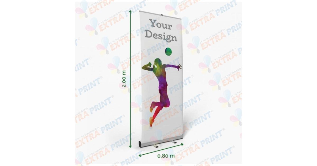 Cetak Roll Up Banner 80x200 cm Albatros Laminating Glossy