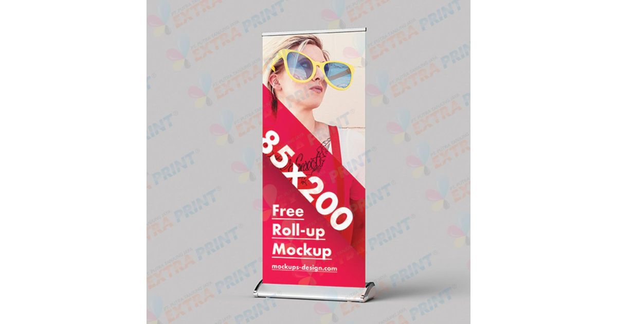 Cetak Roll Up Banner 85x200 cm Albatros Laminating Glossy