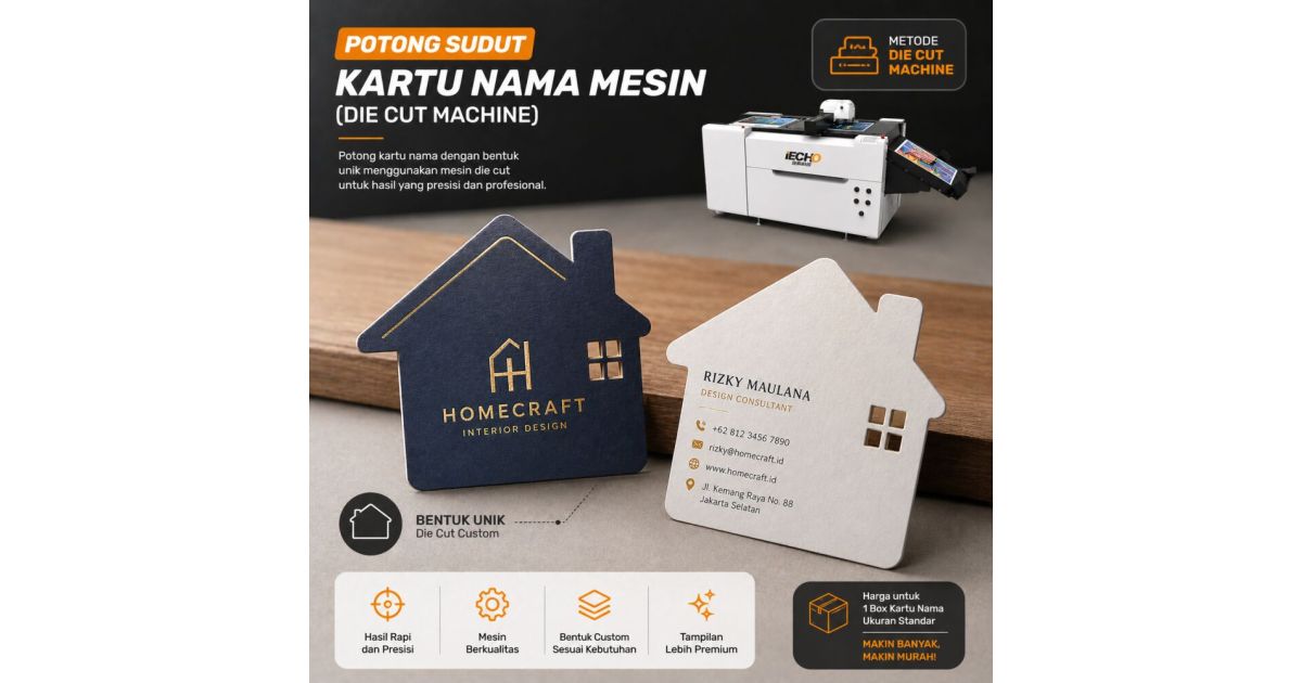 Potong Sudut HUK Kartu Nama MESIN (ROUNDED CORNER)