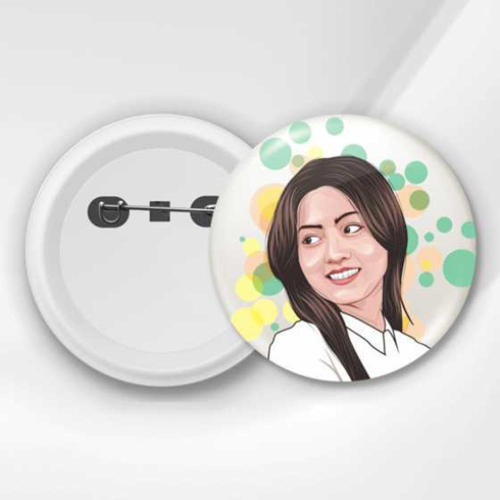 Cetak PIN Souvenir 58mm Glossy – Custom Desain