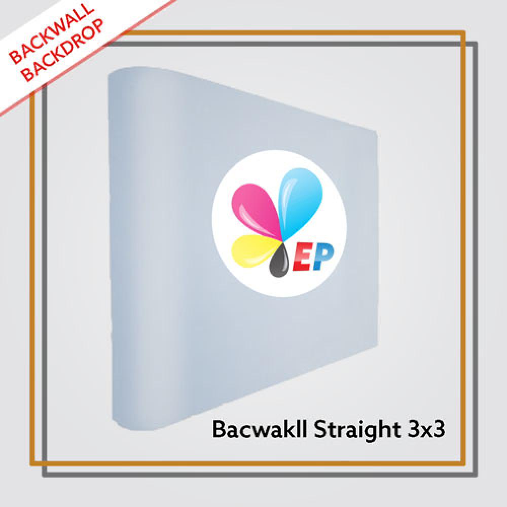 Backwall Portable 3x3 Straight Laminasi Matte
