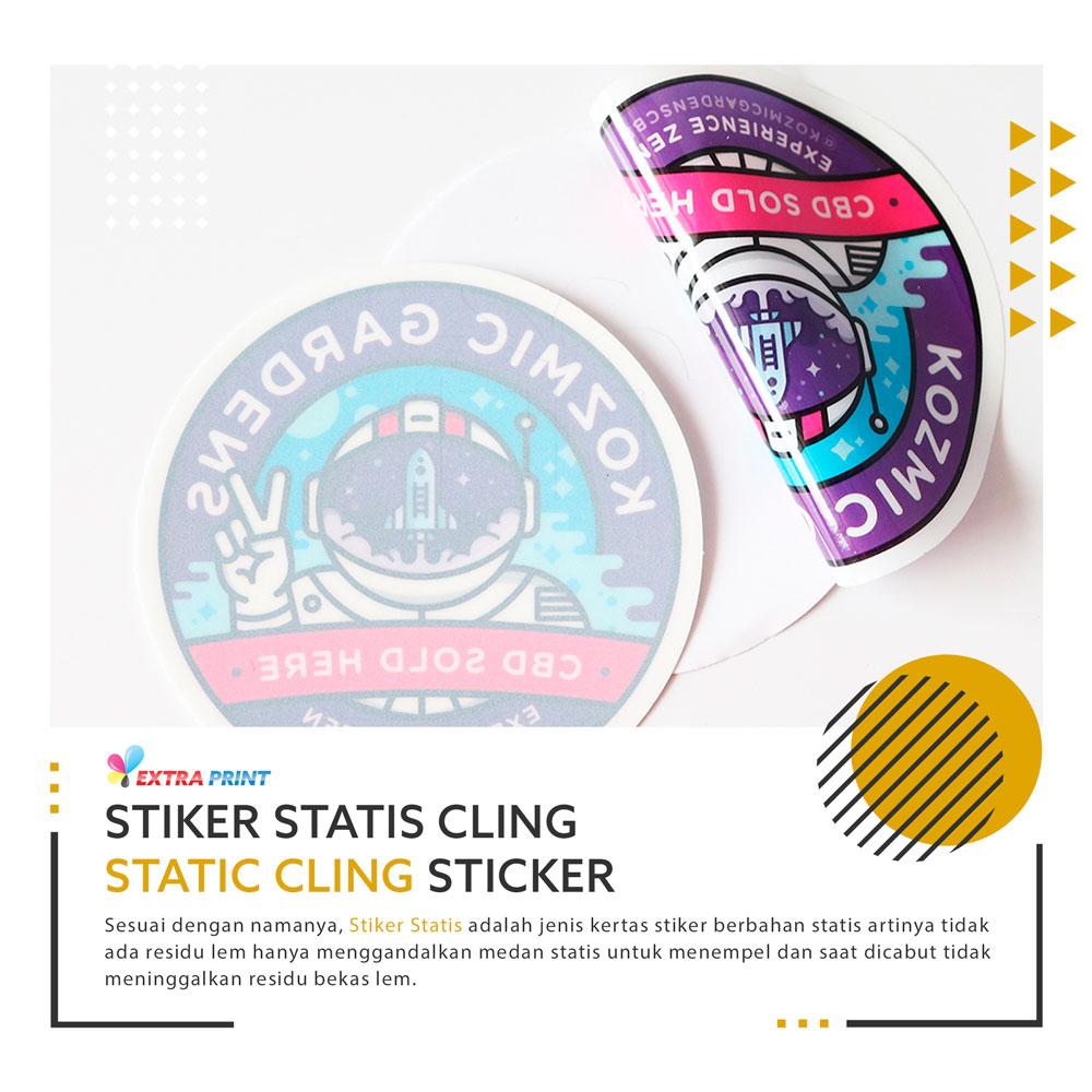 Print & Cut Stiker Statis Cling Putih A3+