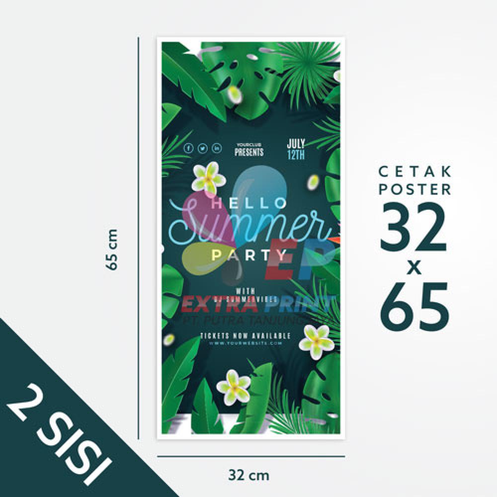 Cetak Digital 2 Sisi Ukuran 32x65 cm – Art Paper 150gsm