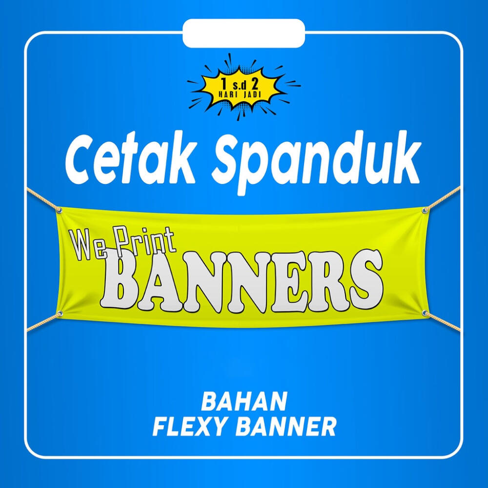 Spanduk 1x2 Meter – Flexi 340g Cetak Tajam Tahan Cuaca